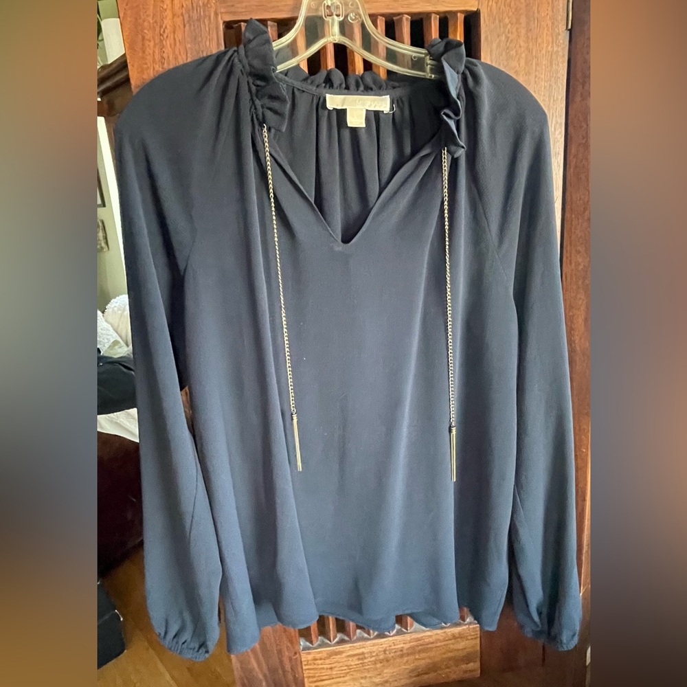 Michael Kors blue blouse LG